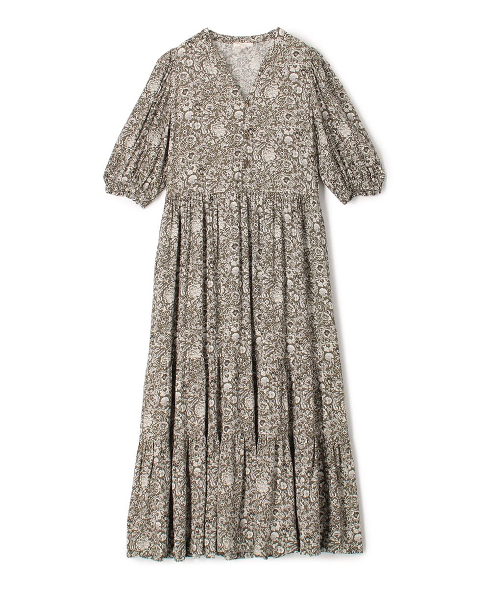  armoire capriceのフラワープリントロングワンピース