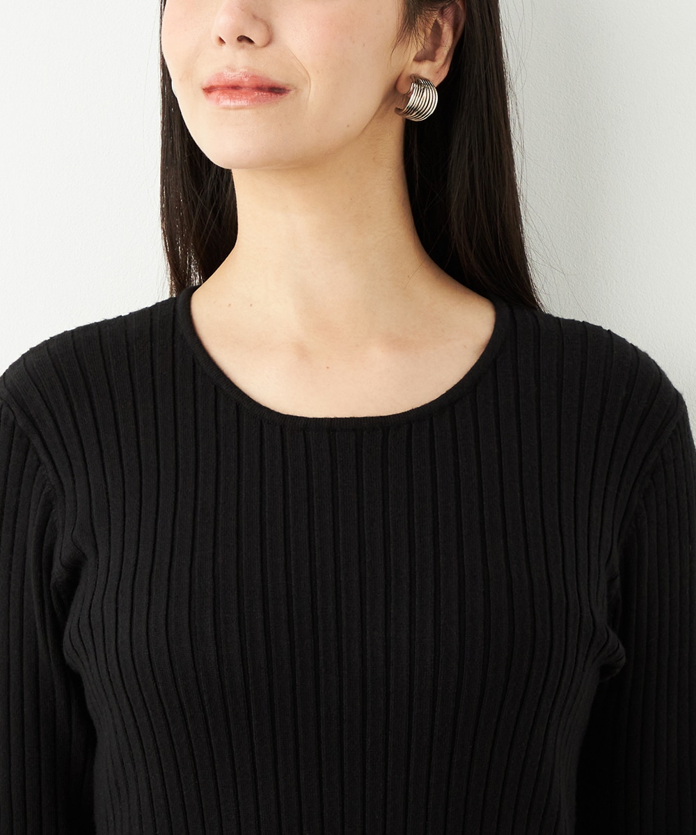 パネル柄ニットワンピース