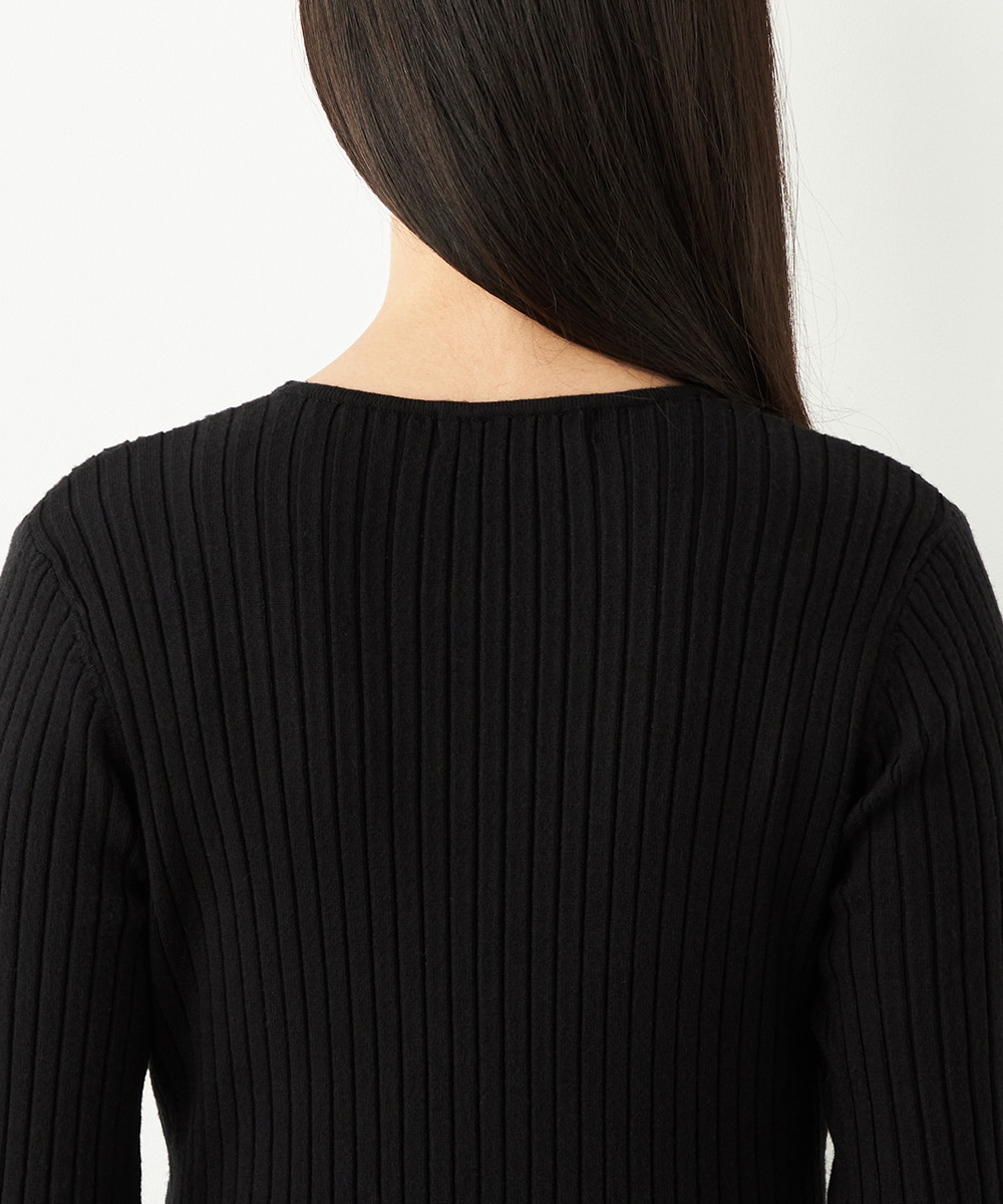 パネル柄ニットワンピース