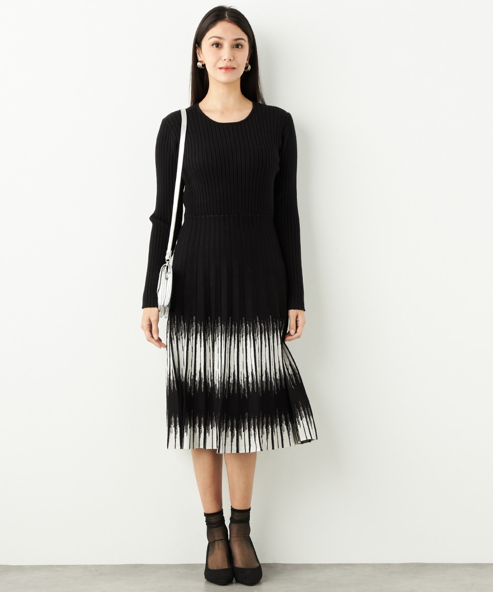  armoire capriceのパネル柄ニットワンピース