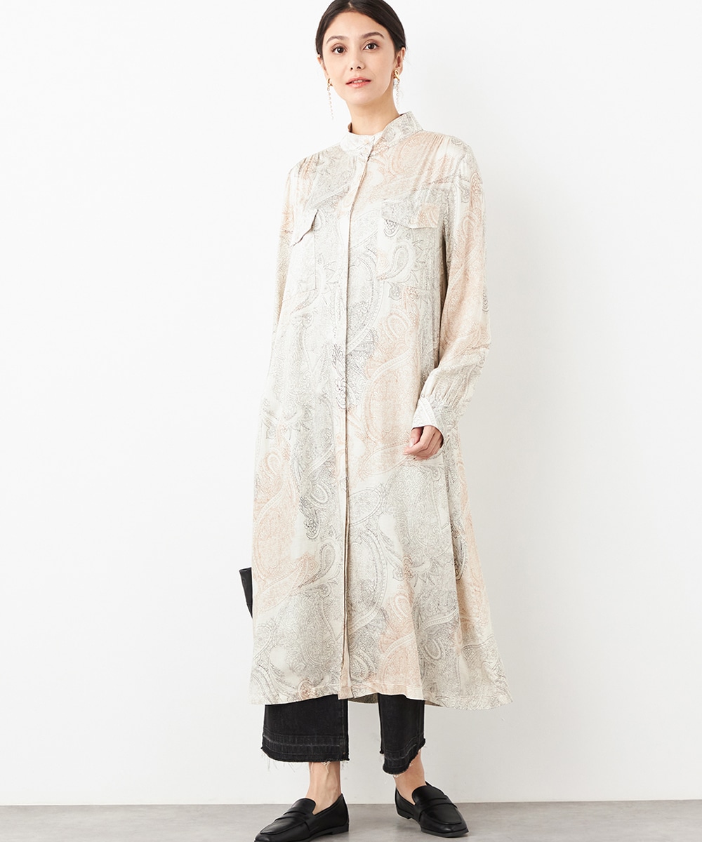  armoire capriceのペイズリープリントシャツワンピース