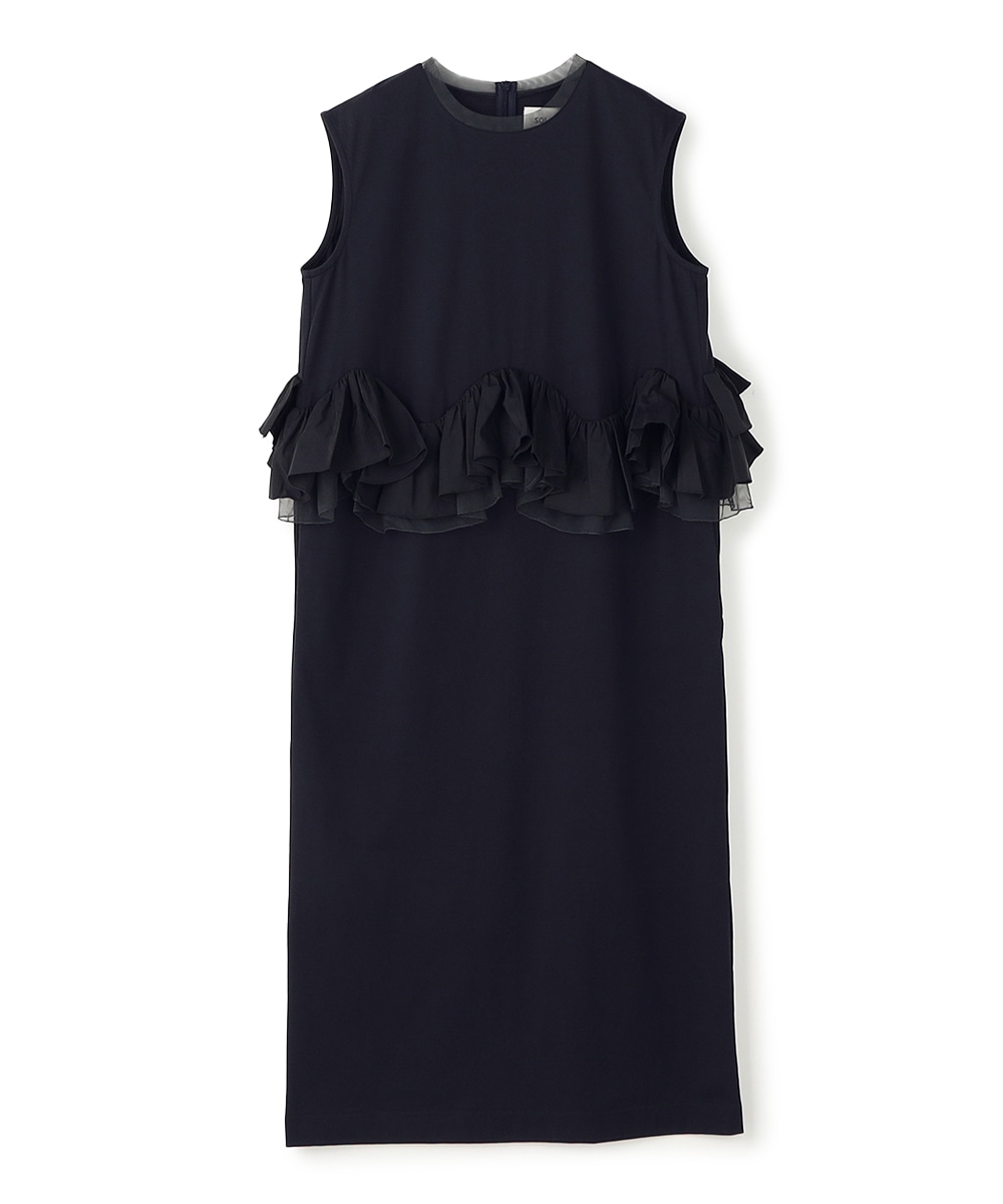  armoire capriceのタフタスパイラルラッフルドレス