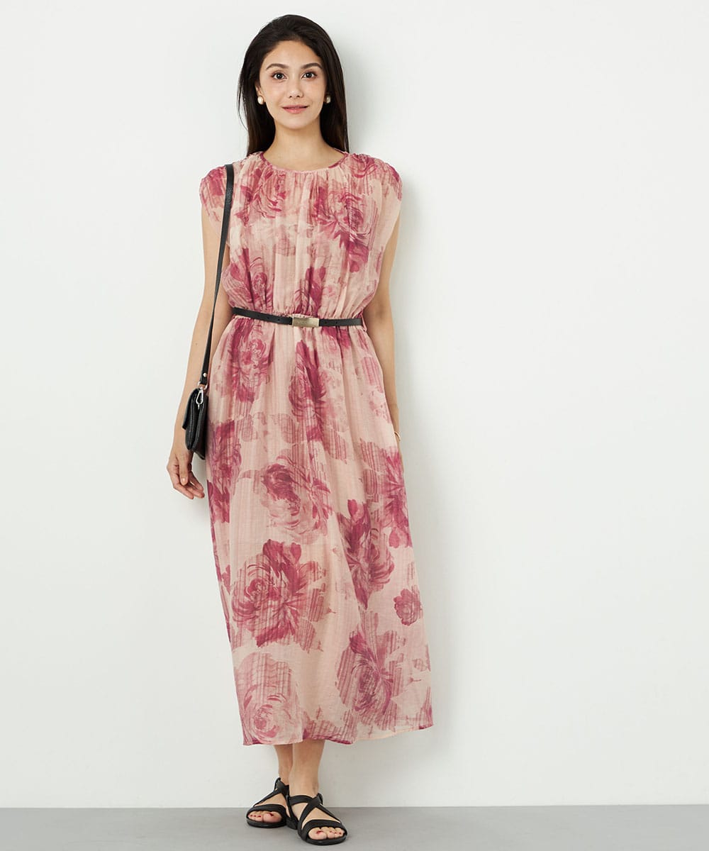  armoire capriceのフラワーシアーワンピース