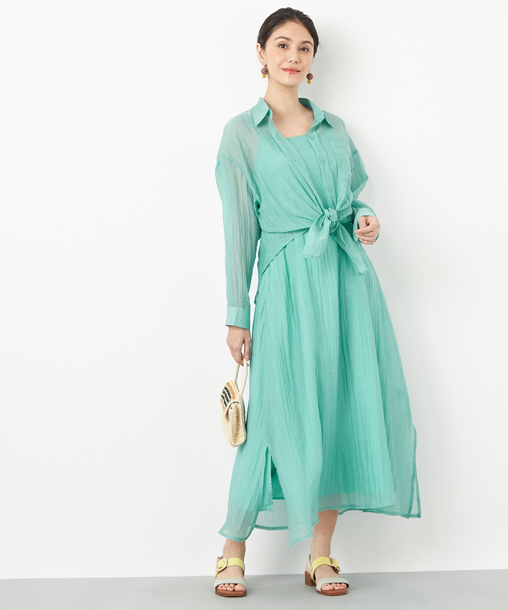  armoire capriceのキャミワンピース×シアーシャツSET