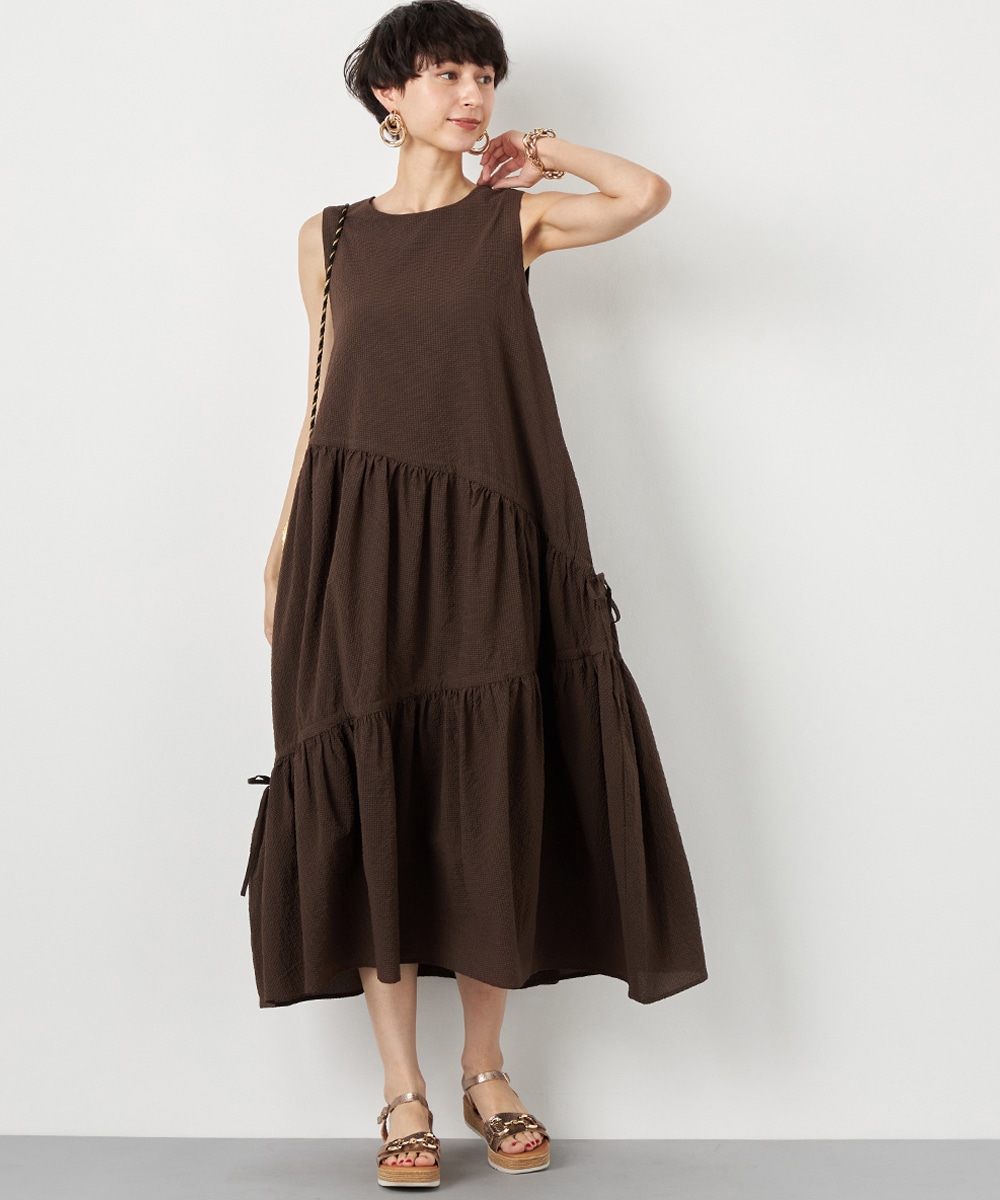  armoire capriceのアシンメトリーティアードワンピース