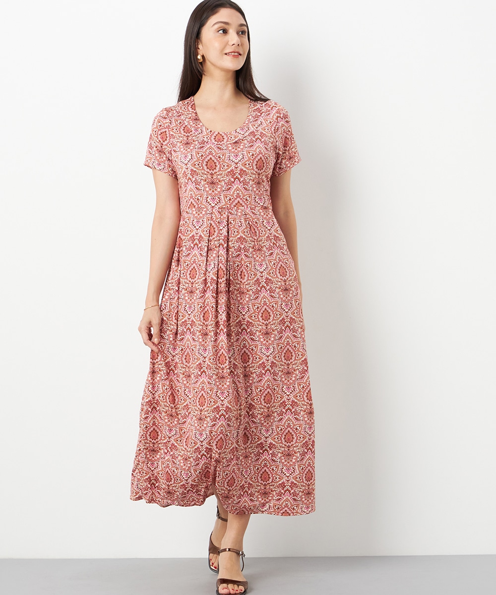  armoire capriceのアラベスクプリントジャージワンピース