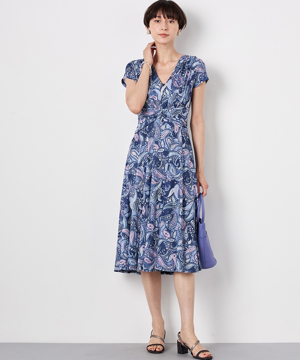  armoire capriceのペイズリープリントジャージワンピース
