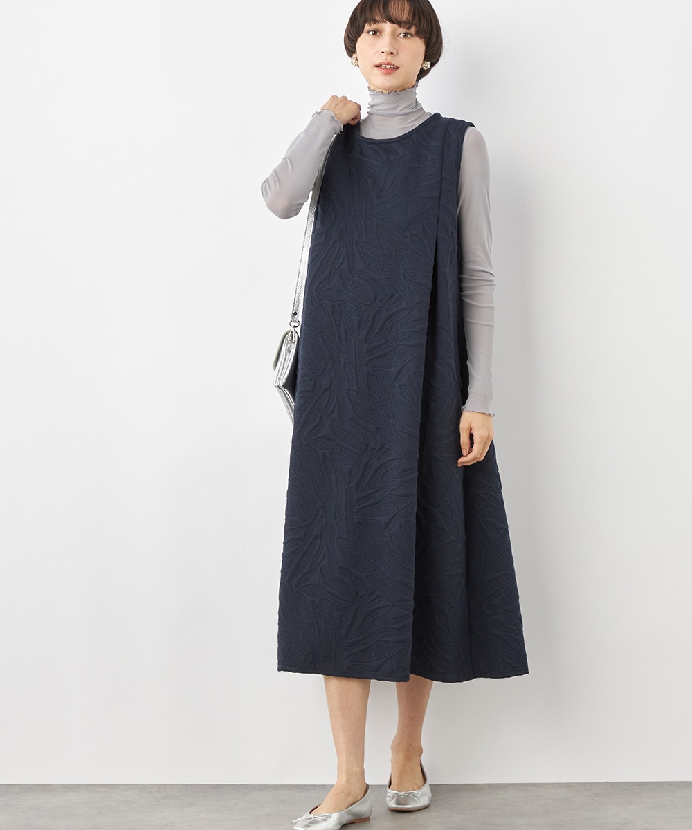 ふくれジャカードワンピース