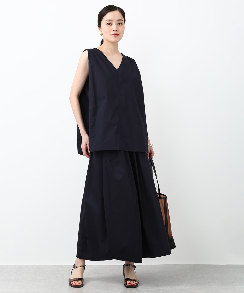 ノースリーブ×ギャザースカートSET