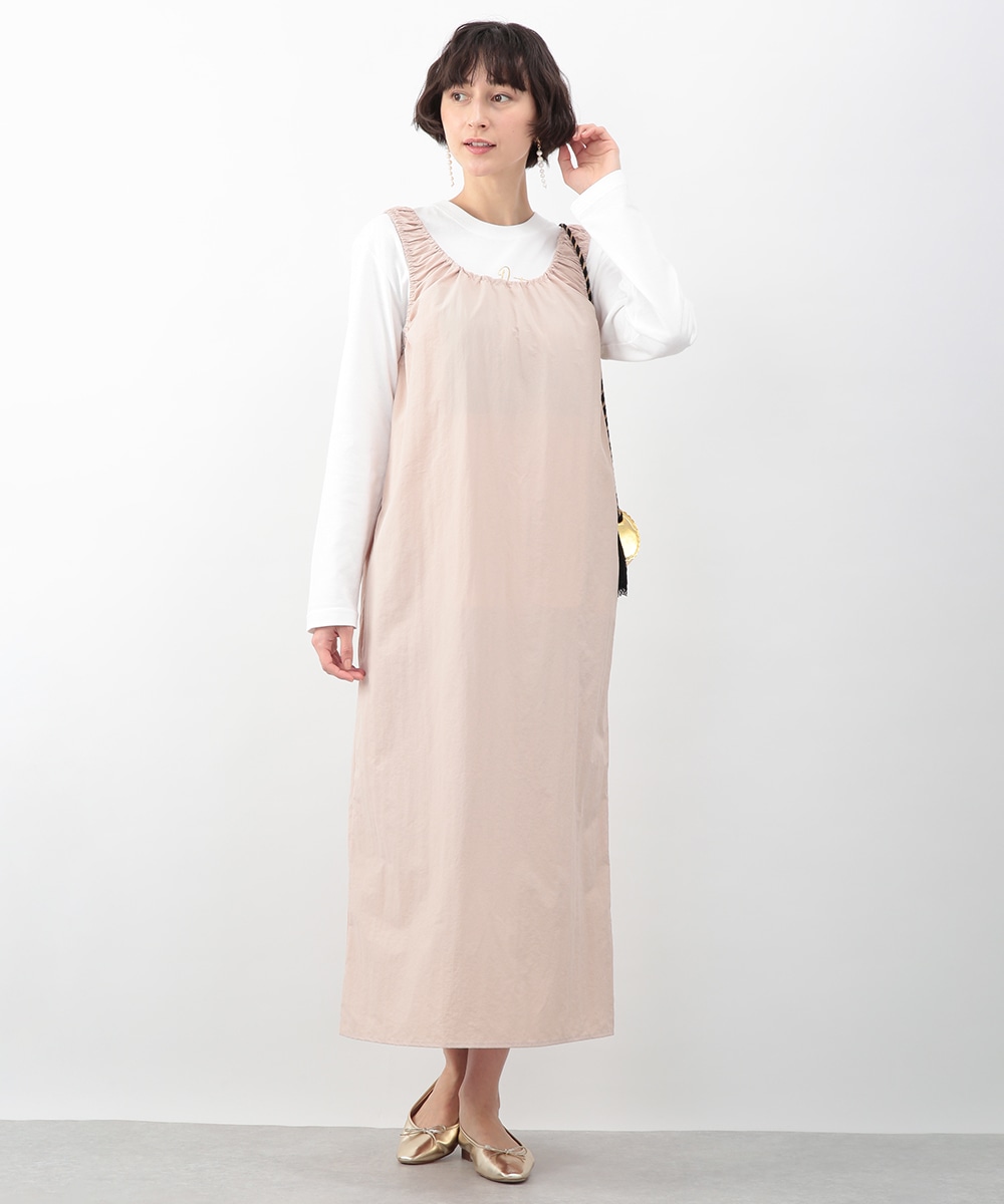 ドロストギャザーIラインワンピース