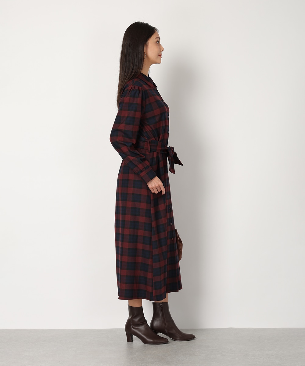 チェックシャツワンピース