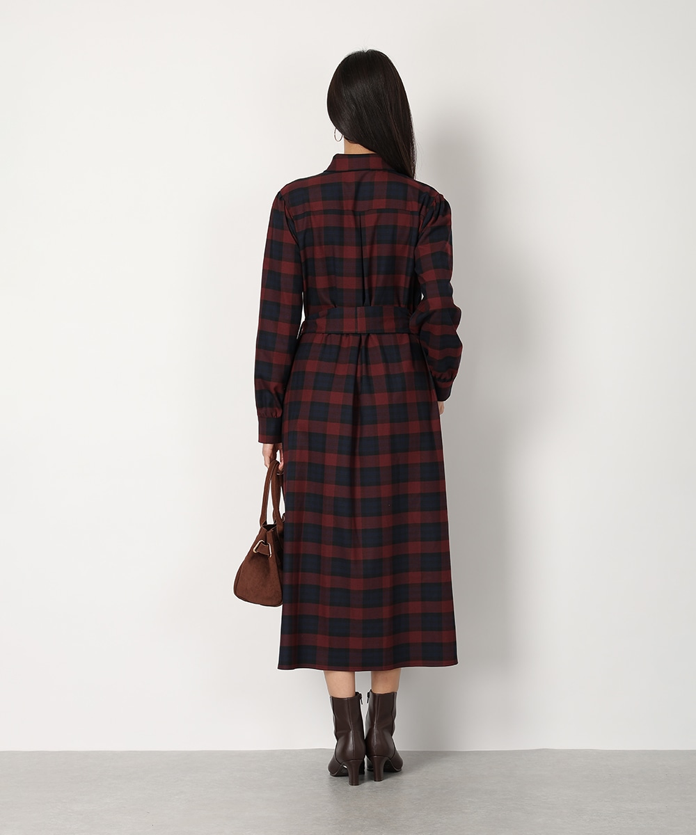 チェックシャツワンピース