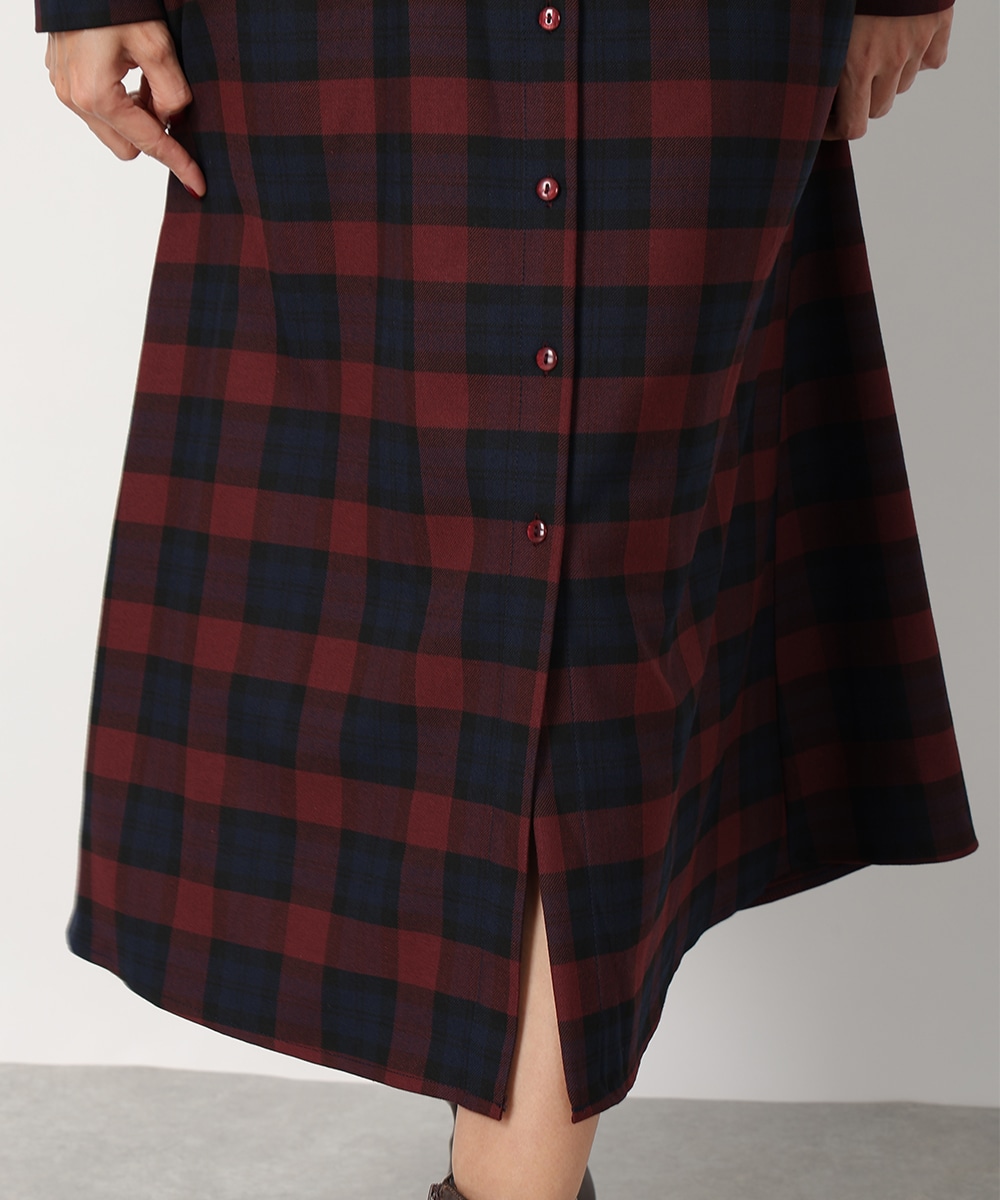 チェックシャツワンピース