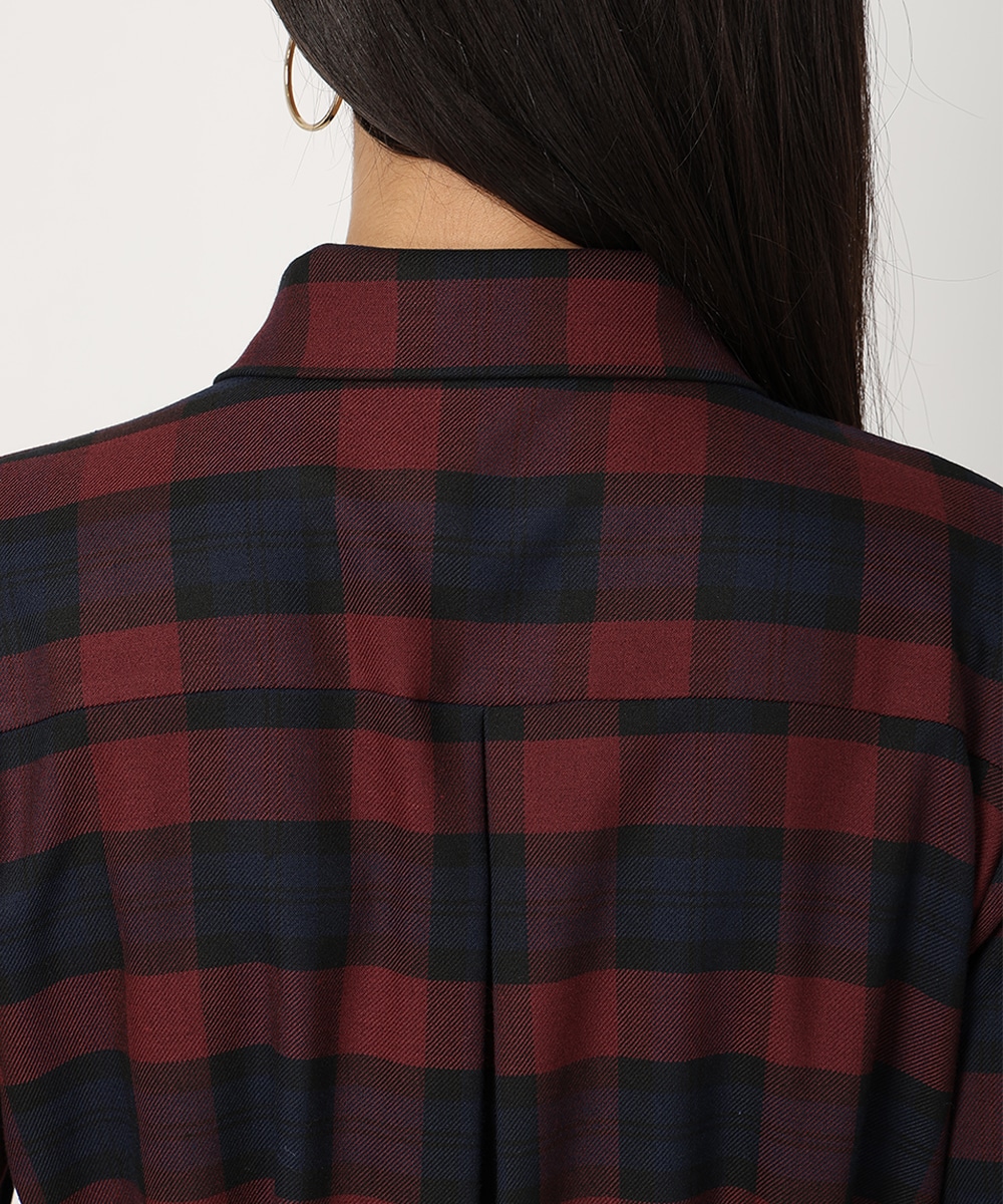 チェックシャツワンピース