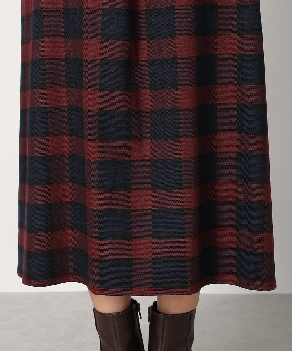 チェックシャツワンピース