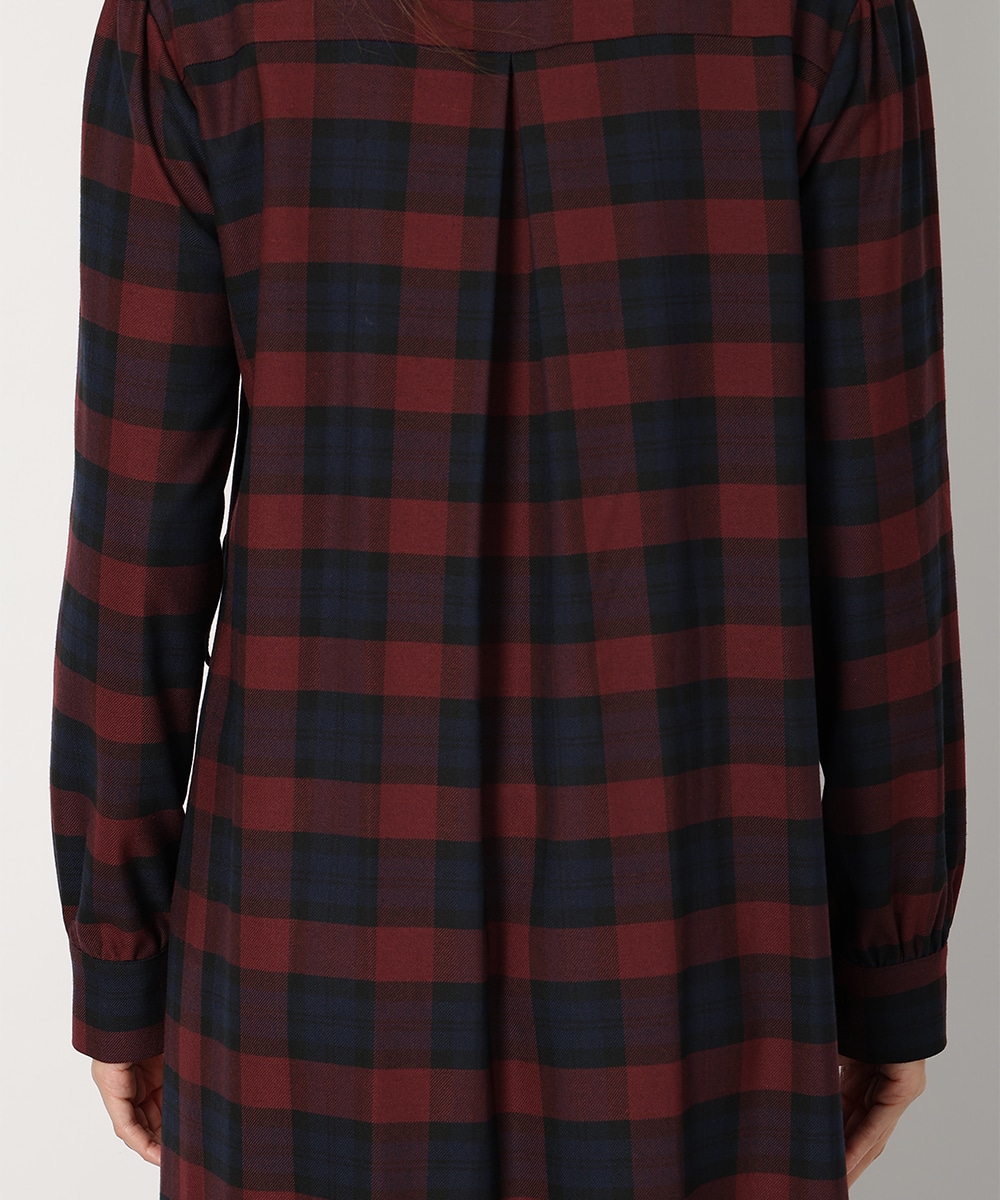 チェックシャツワンピース