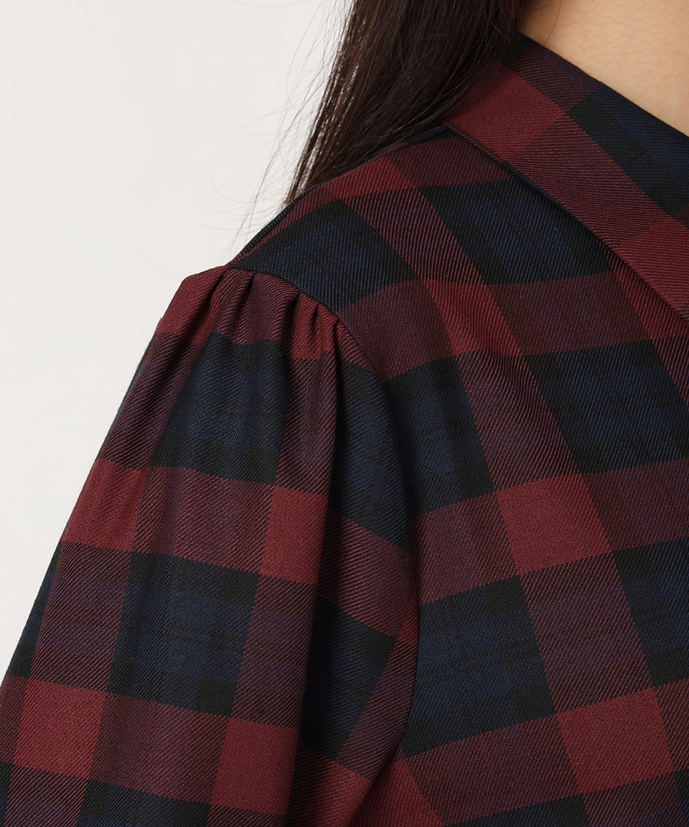 チェックシャツワンピース