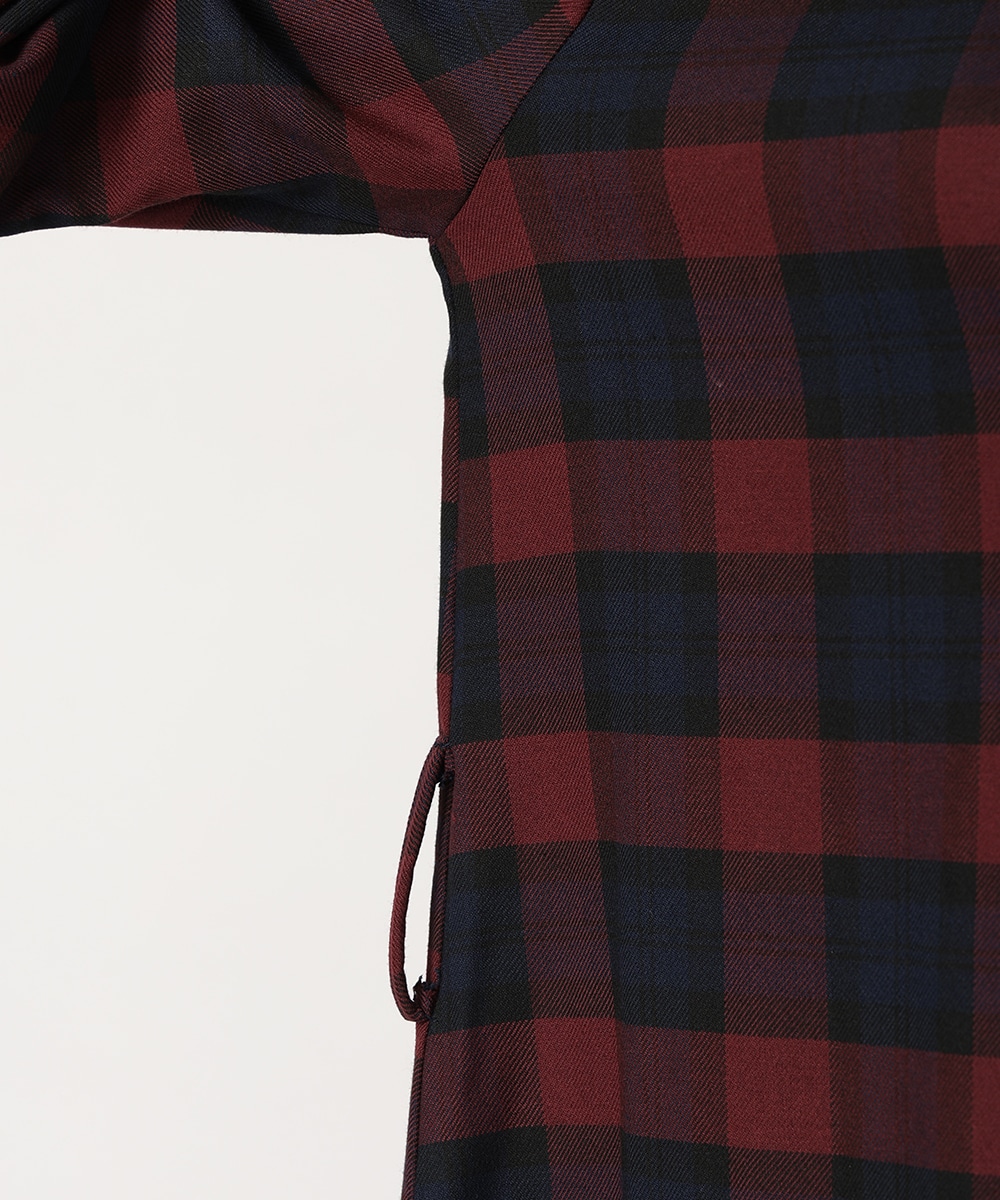 チェックシャツワンピース