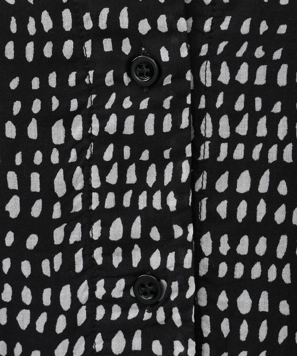 プチ幾何学プリントティアードワンピース