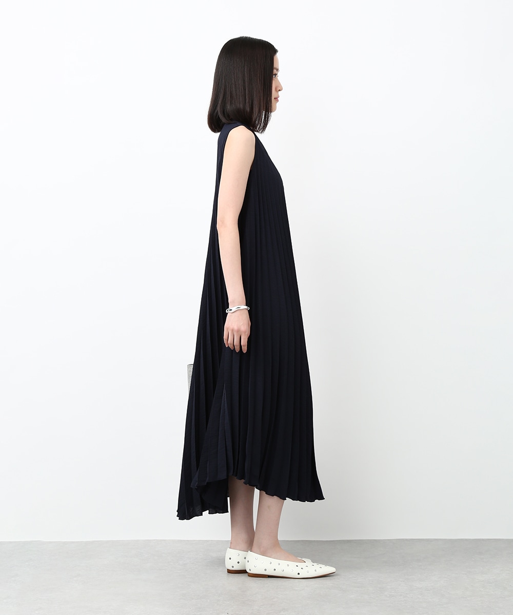 プリーツAラインワンピース