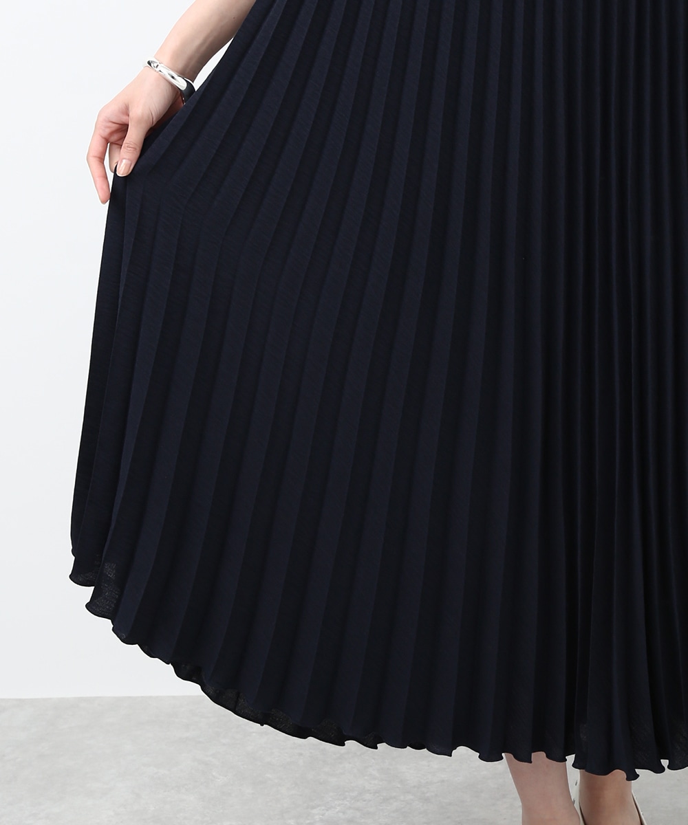 プリーツAラインワンピース