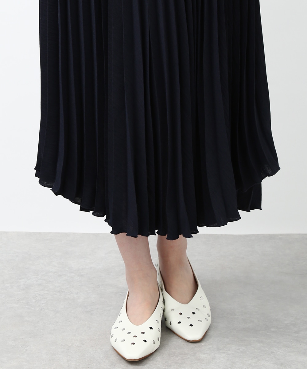 プリーツAラインワンピース