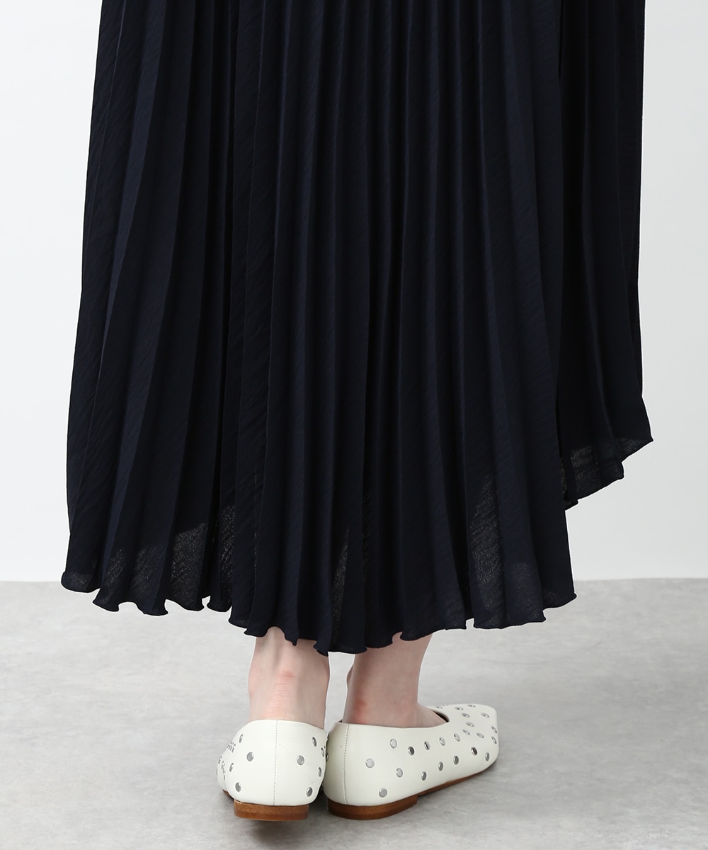 プリーツAラインワンピース