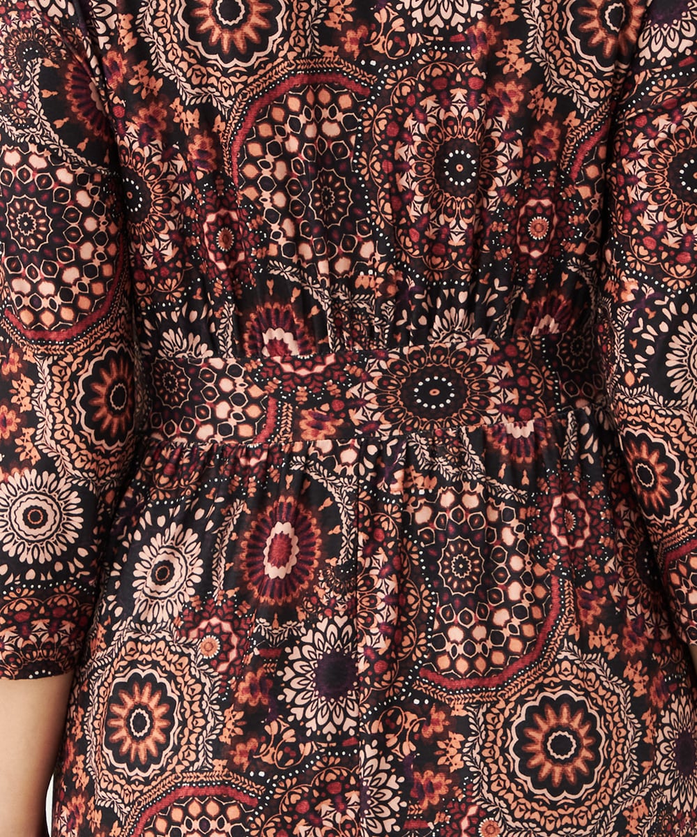 アラベスクプリントジャージワンピース