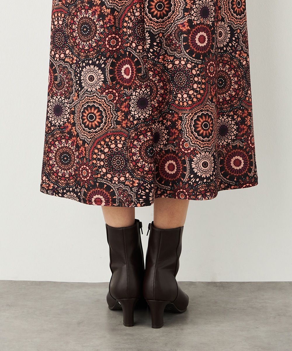 アラベスクプリントジャージワンピース