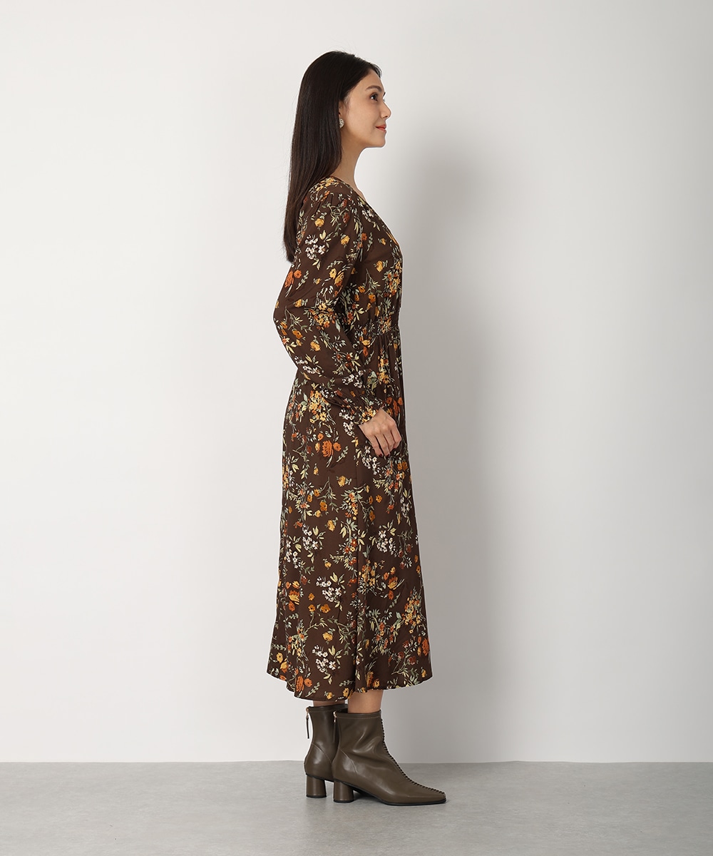 フラワーシャーリングワンピース