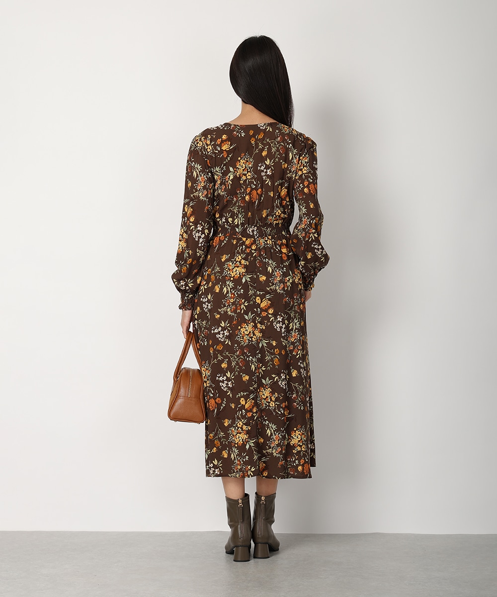 フラワーシャーリングワンピース