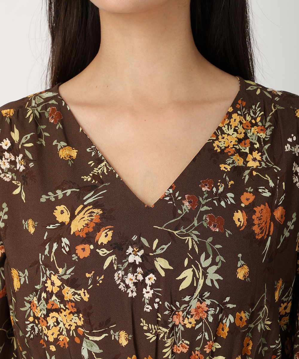 フラワーシャーリングワンピース