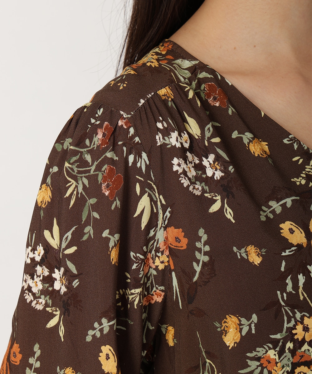 フラワーシャーリングワンピース