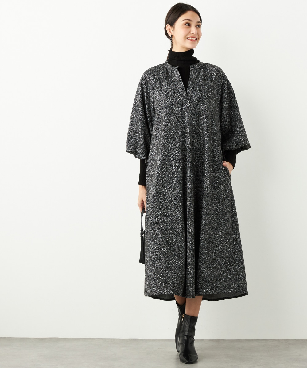  armoire capriceのバルーンスリーブジャカードワンピース