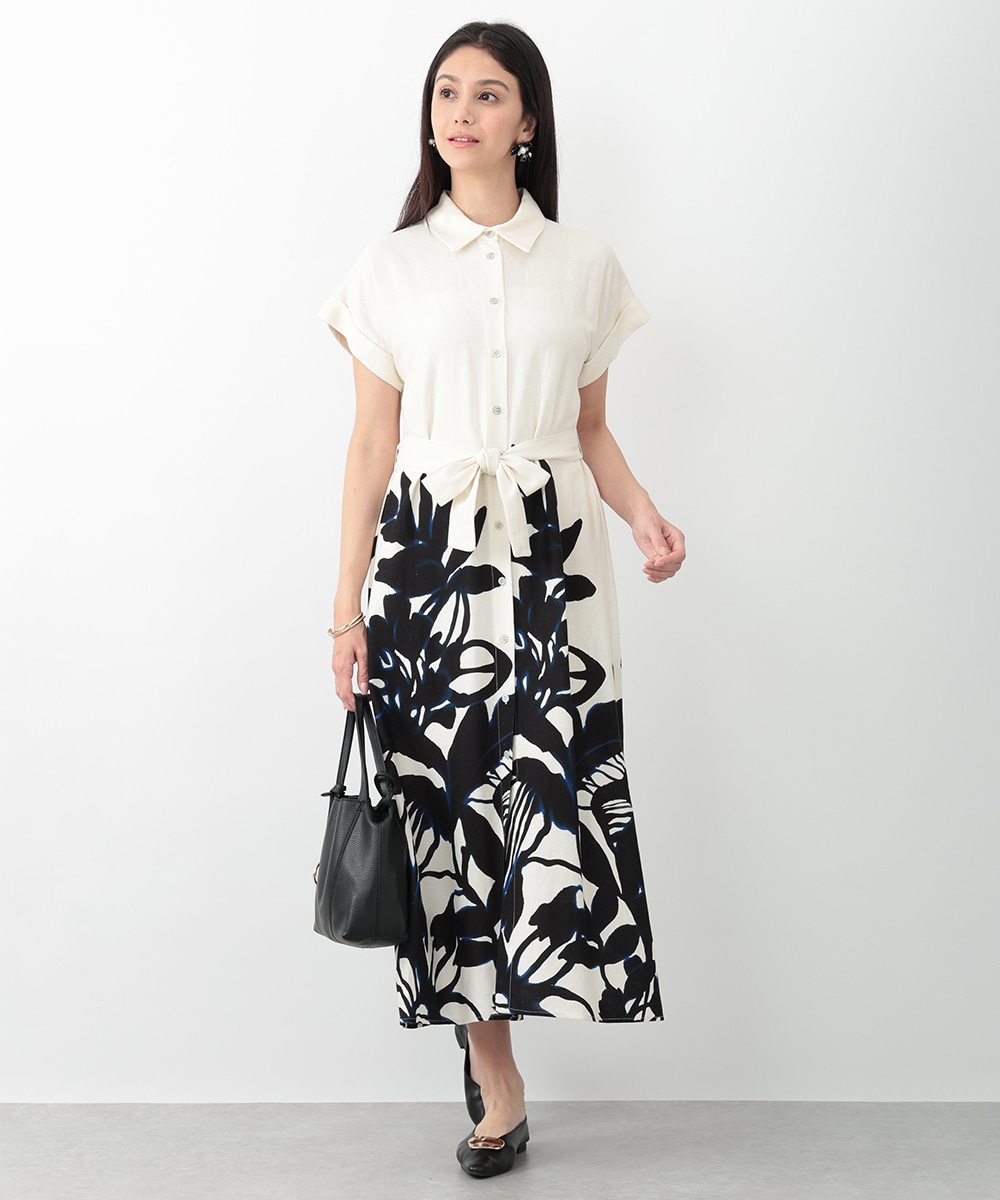 フラワーパネルワンピース