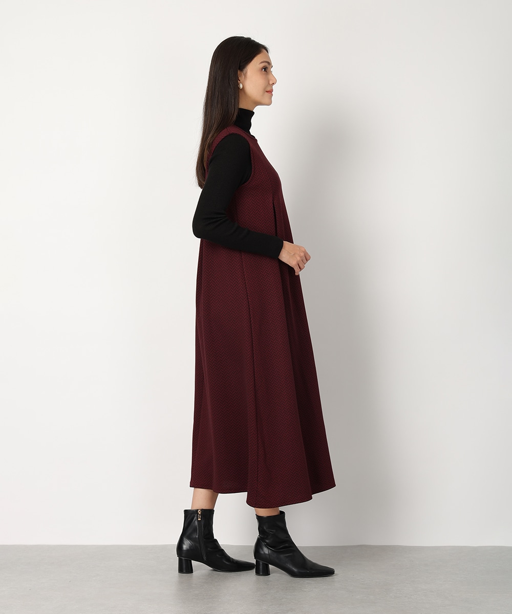 ジグザグジャカードワンピース