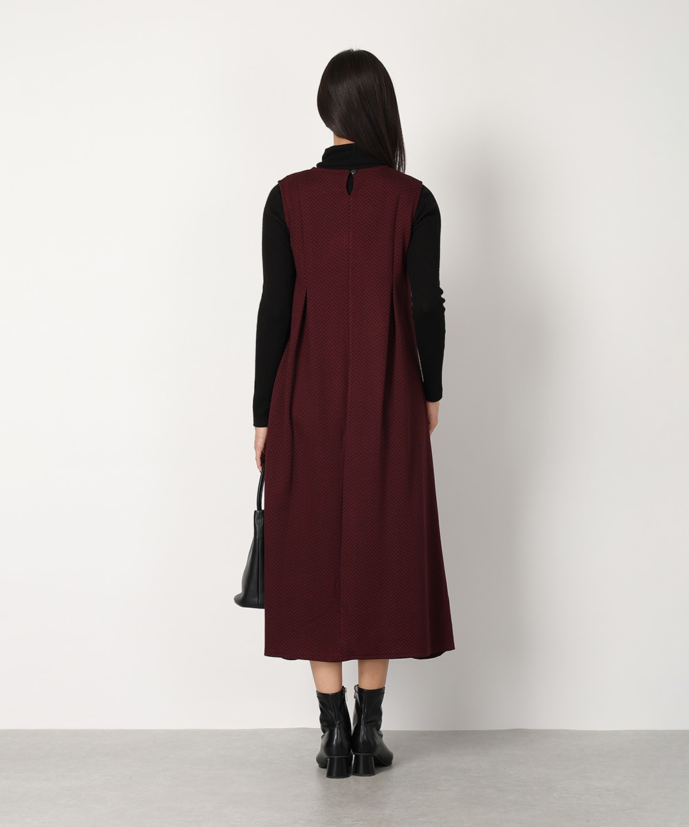 ジグザグジャカードワンピース