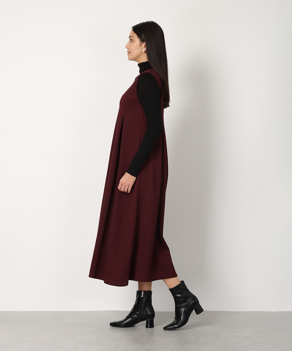 ジグザグジャカードワンピース