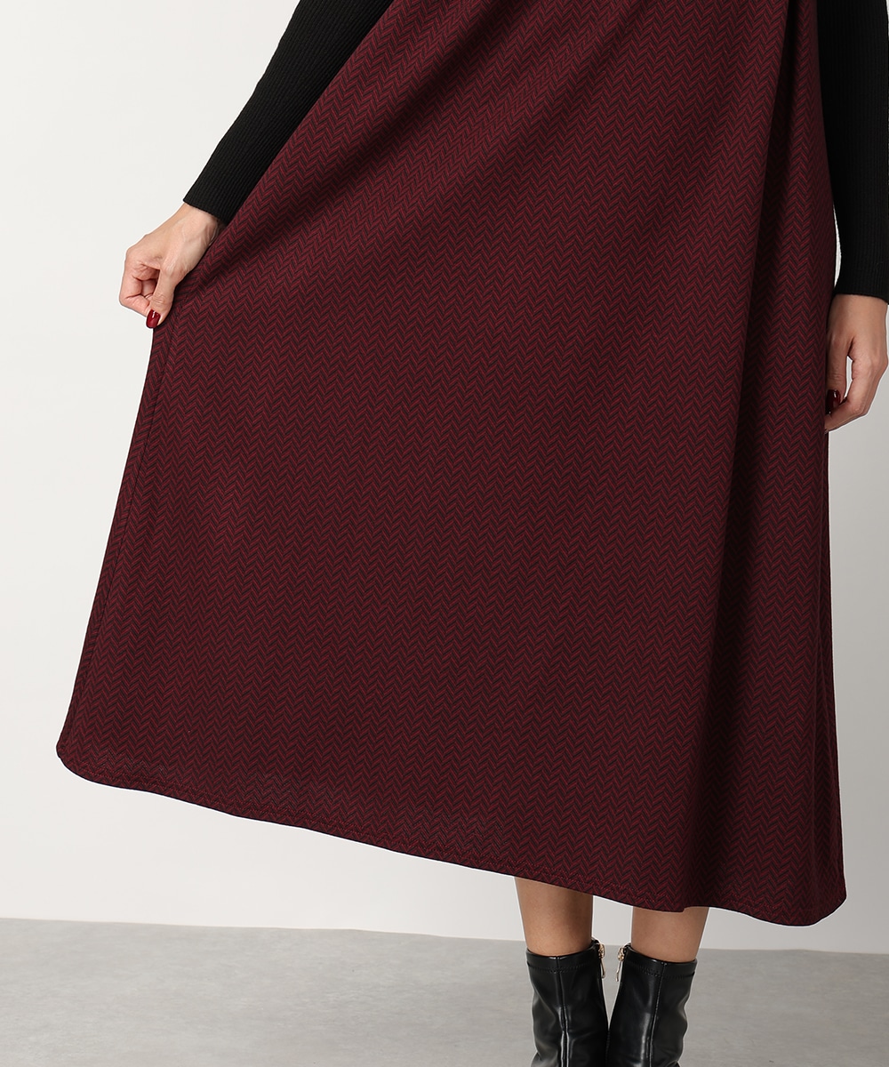 ジグザグジャカードワンピース