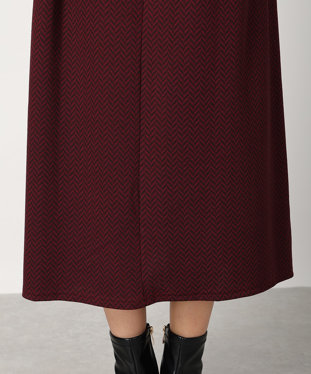 ジグザグジャカードワンピース