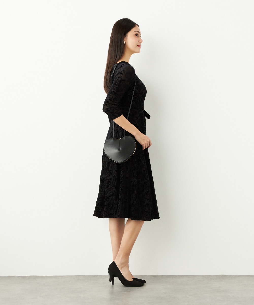 フラワーベロアワンピース