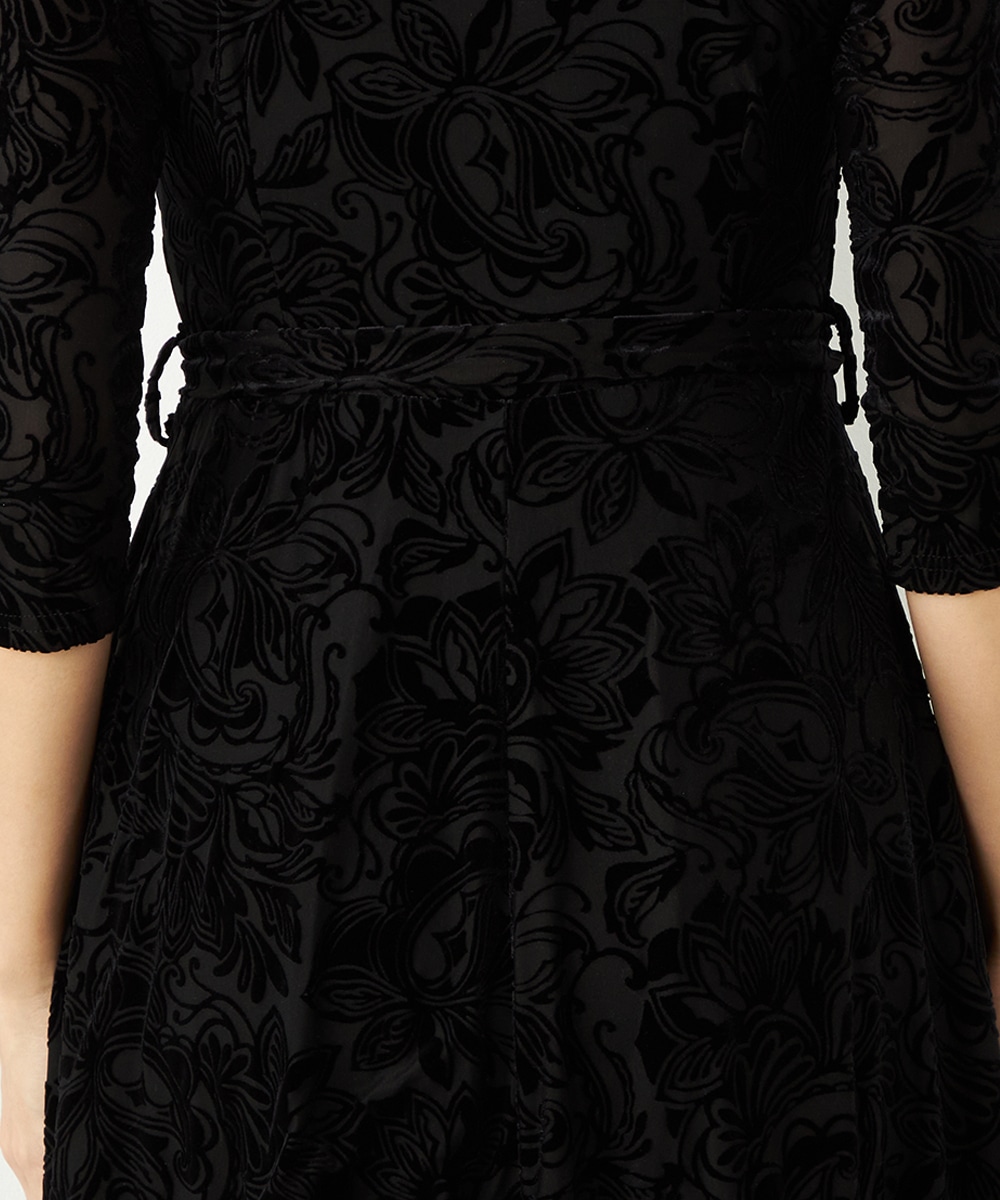 フラワーベロアワンピース