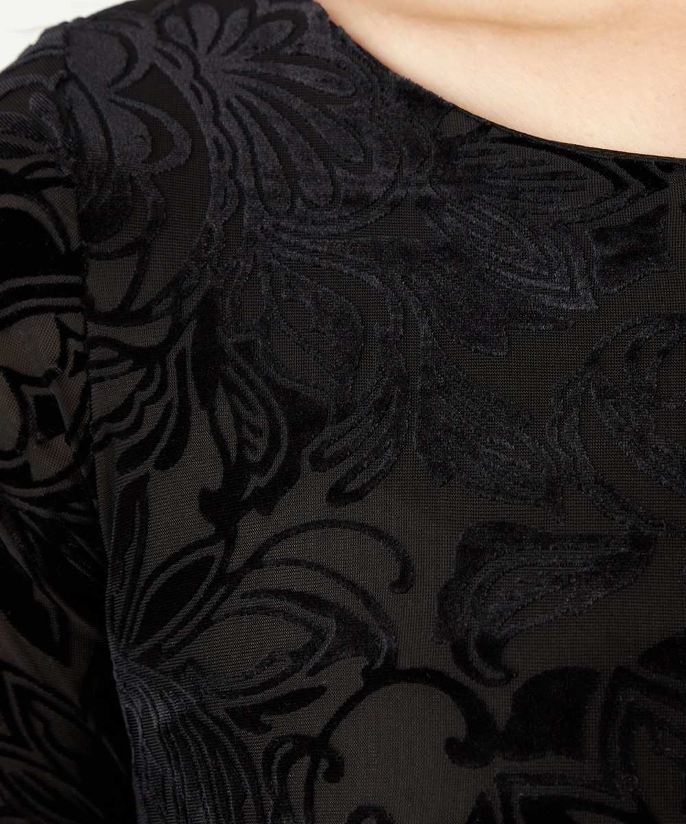 フラワーベロアワンピース