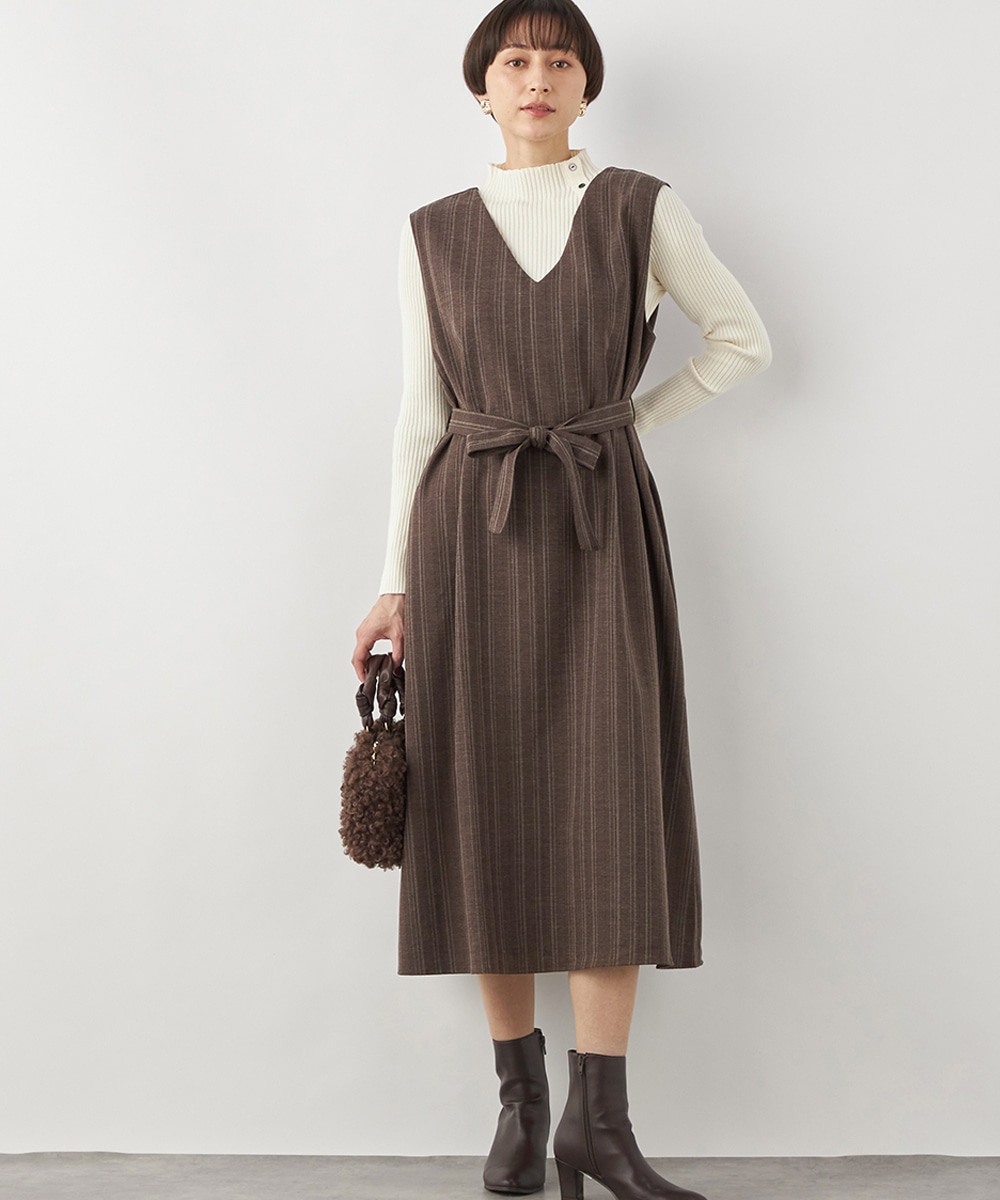 ストライプAラインワンピース