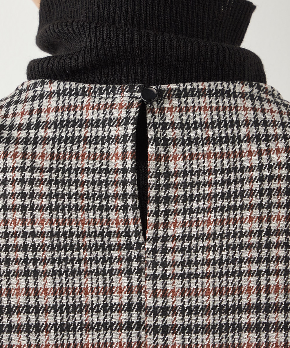 ラメ千鳥Aラインワンピース