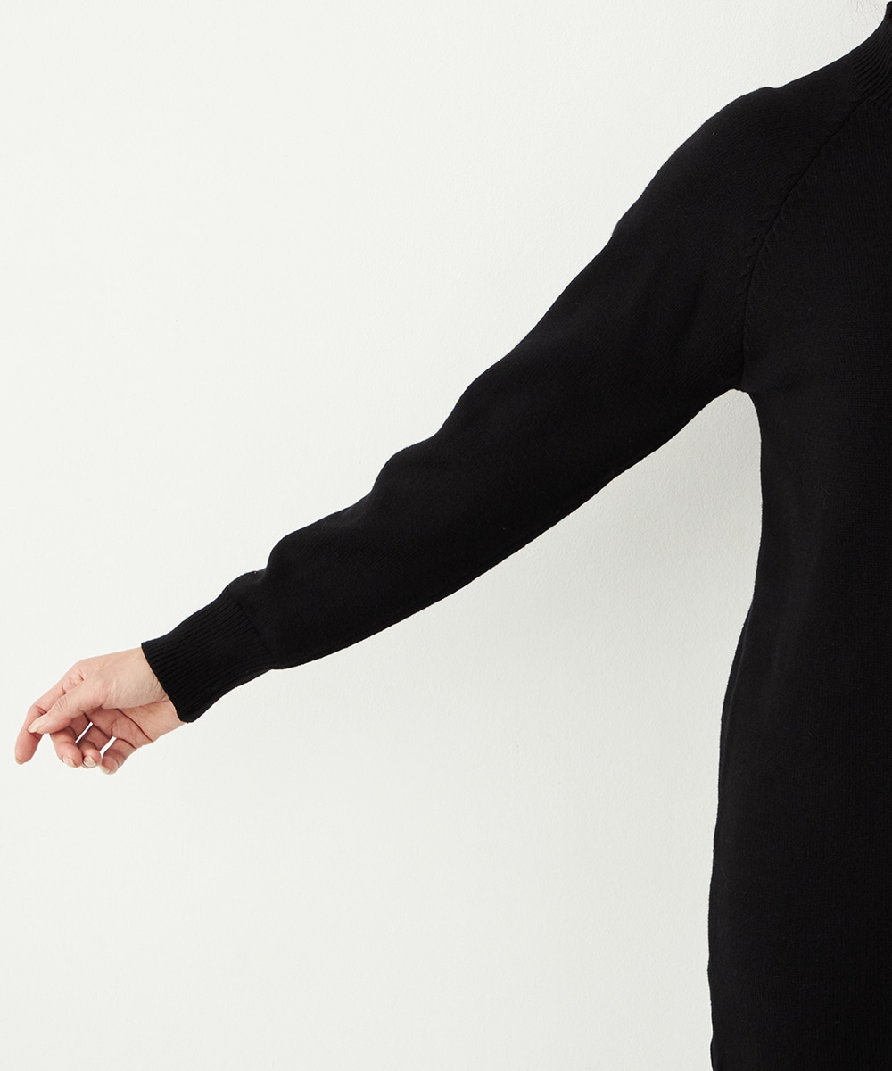 レース切り替えニットワンピース