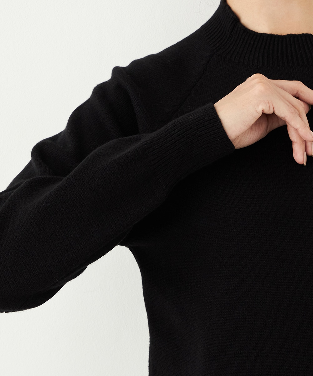 レース切り替えニットワンピース