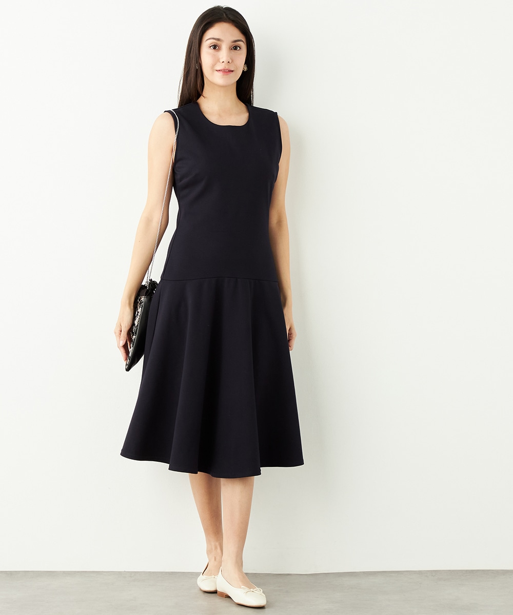 ローウエスト切り替えワンピース