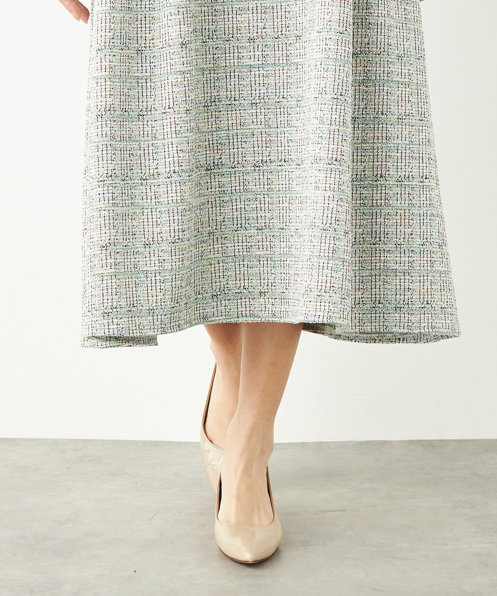 ツイードタッチワンピース