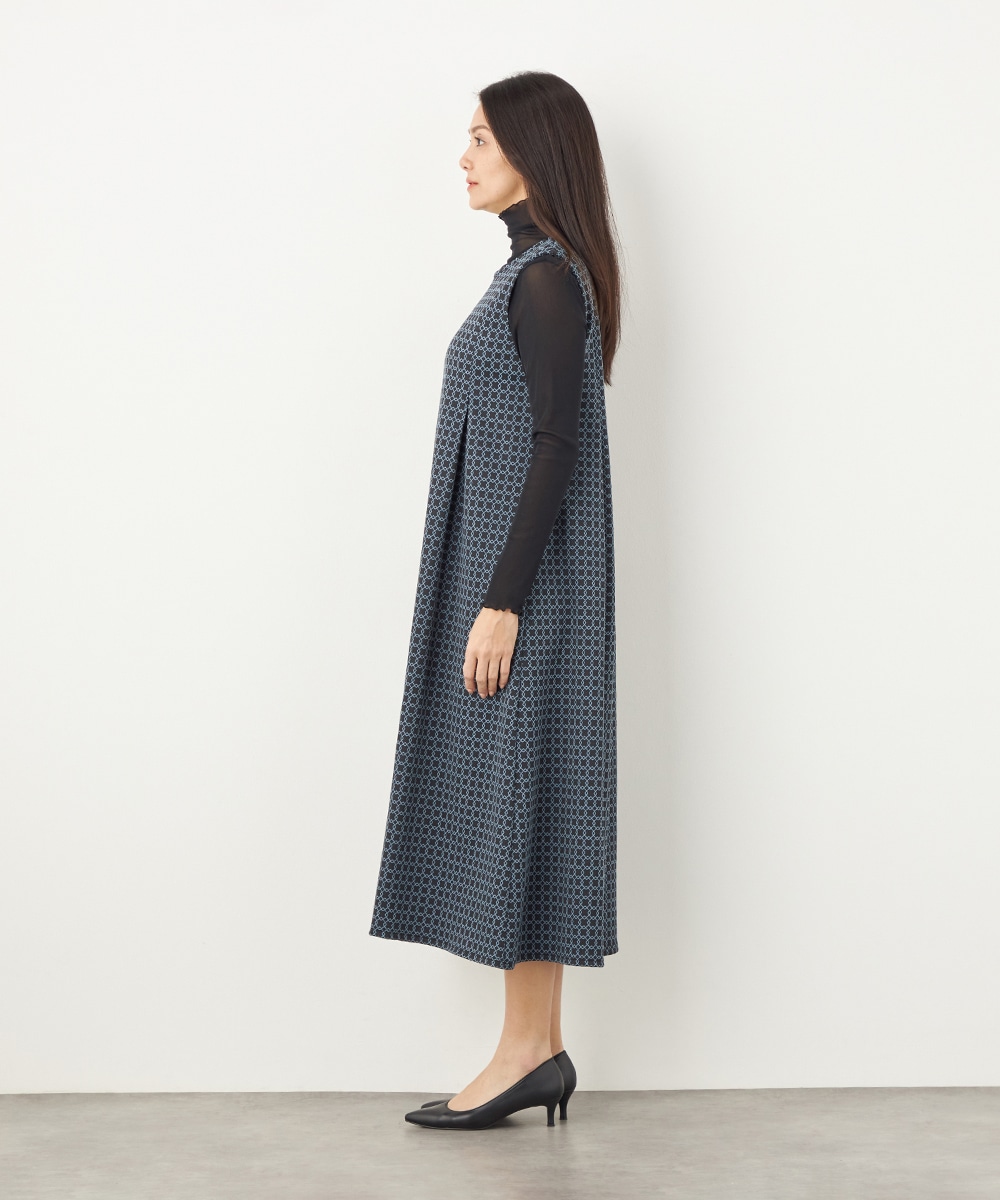 スクエアジャカードワンピース